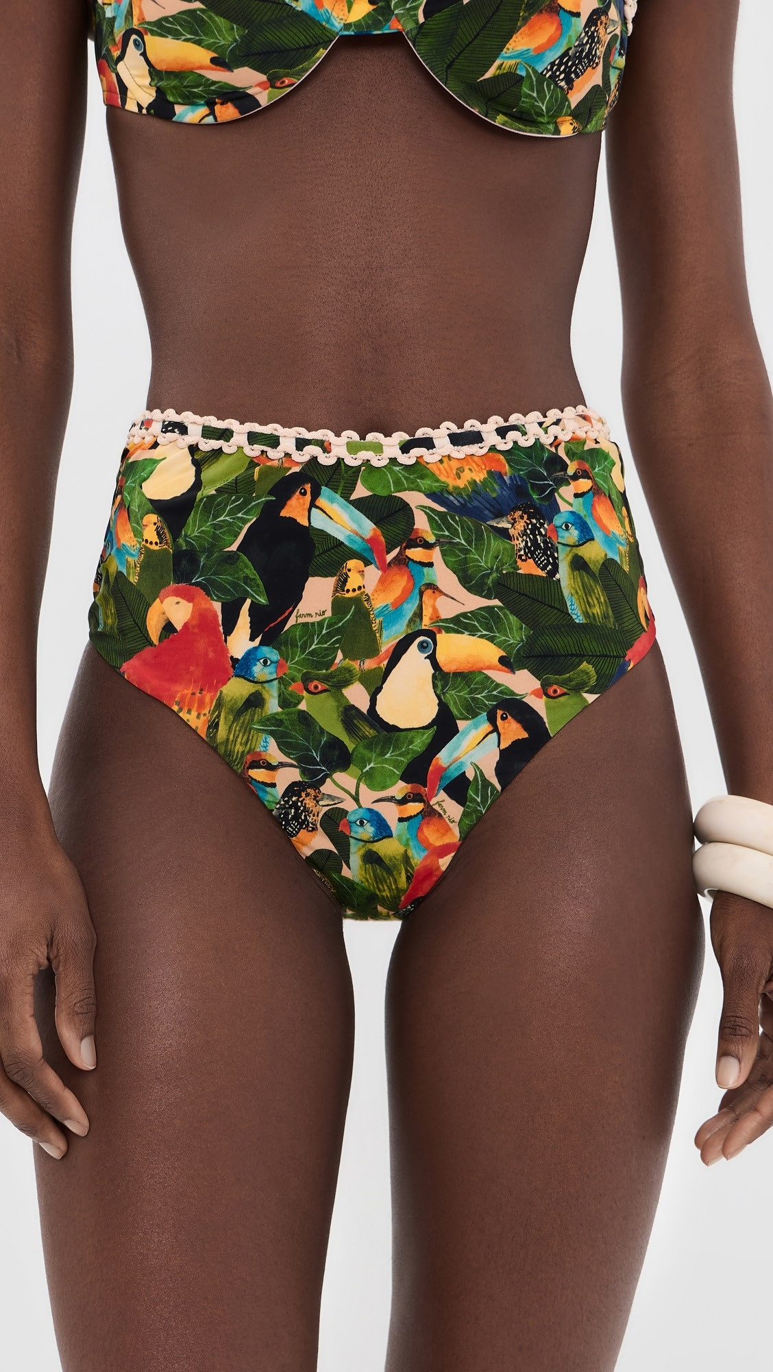 Bird Leaves High Waisted Bikini Bottoms | Shopbop