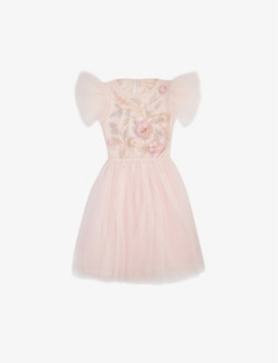 Grace sequin-embellished cotton dress 4-11 years | Selfridges
