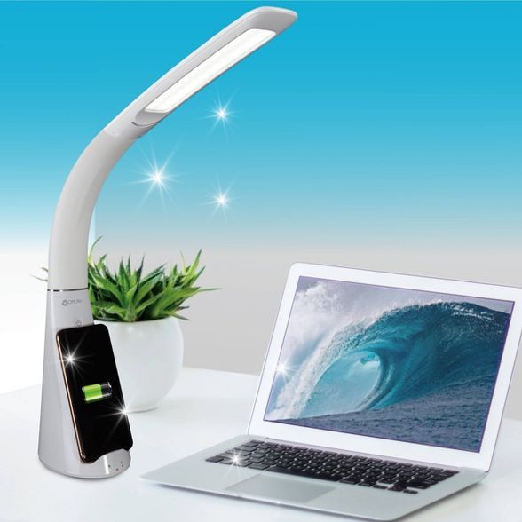 LED Purify Sanitizing Desk Lamp with Wireless Charging - OttLite | Target