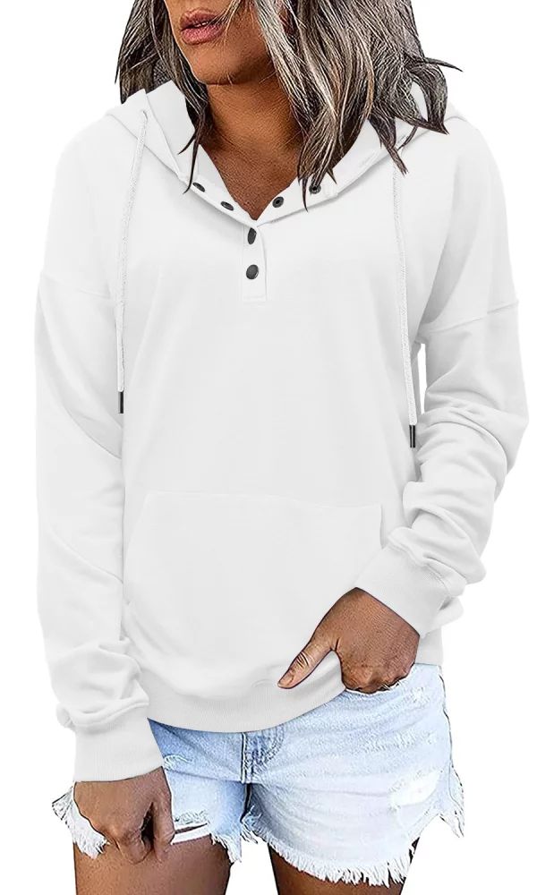 ONLYSHE Women's Fashion Hoodies Sweatshirt Long Sleeve Basic Pockets Shirts Pullover Tunic Tops | Walmart (US)