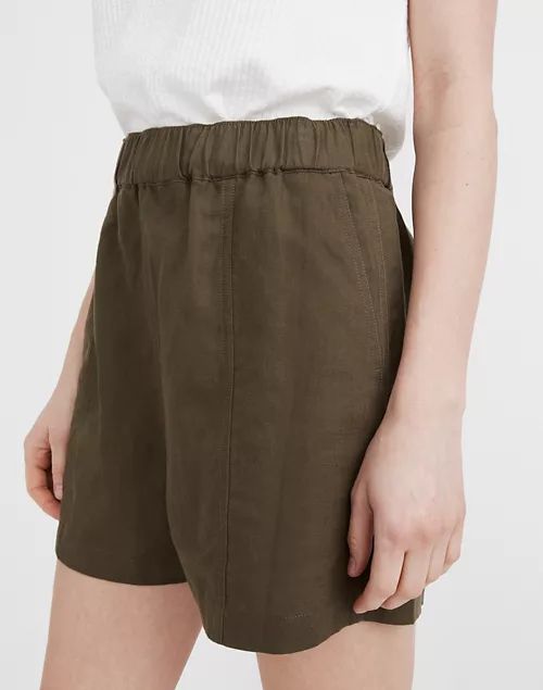 Linen-Blend Easy Pull-On Shorts | Madewell