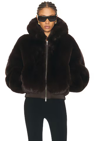 Ski Faux Fur Shrunken Zip Up Jacket | FWRD 