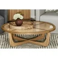 Beautiful Round Burlwood Tabletop Tray with Gold Handles by Drew Barrymore 1.75" X 15.75" | Walmart (US)