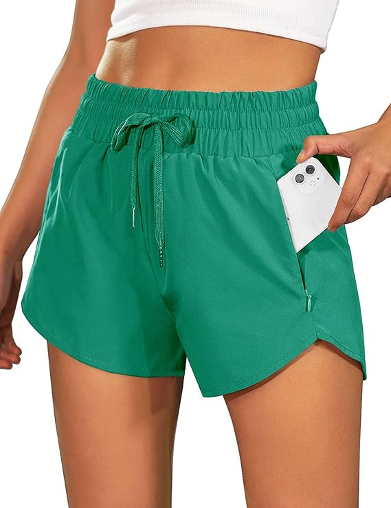 BMJL Women's Running Shorts 2.5" High Waisted Athletic Short Summer Gym Workout Short with Zipper... | Amazon (US)