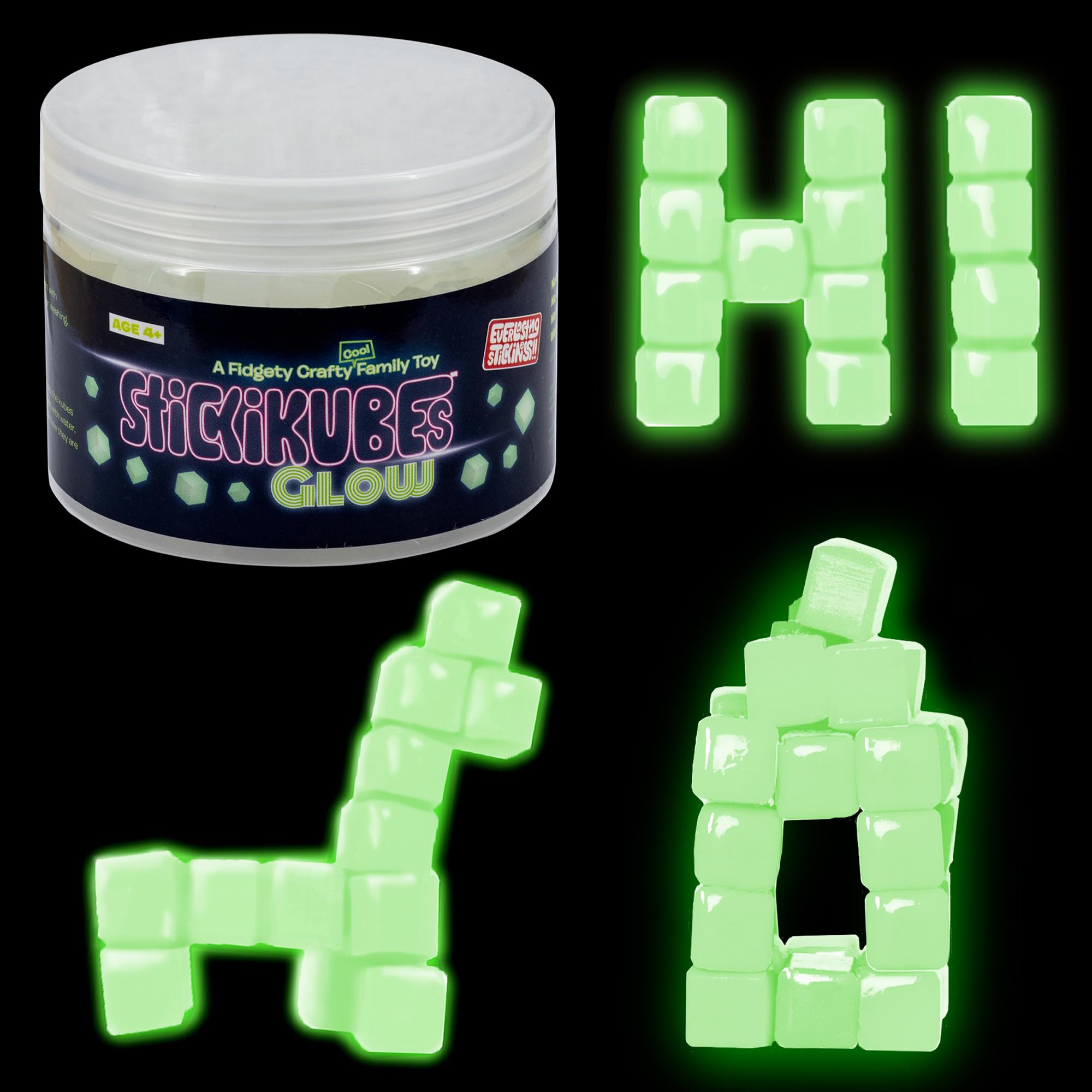 KOMARC GAMES StickiKubes, Mini Stacking Cubes that Stick to Anything, Non Toxic Kid Safe Sticky B... | Amazon (US)