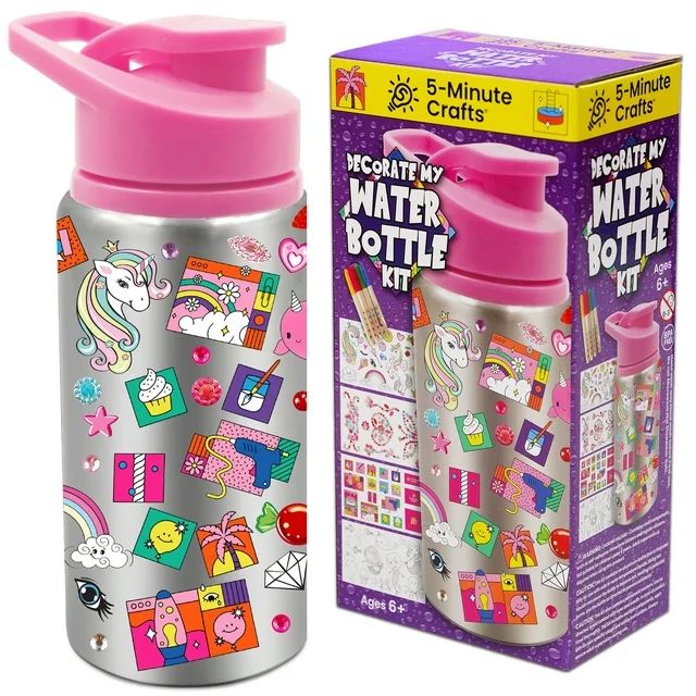 5-Minute Crafts - Girl Bottle with Stickers Kit As Seen on Social Media | Walmart (US)
