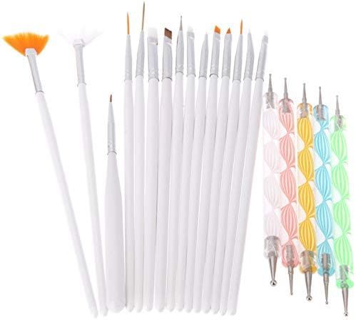 Nail Brushes Designer Set, 1Set 19Pcs,Nail Art Tool with 19pcs Nail Painting Brushes, Nail Dottin... | Amazon (CA)