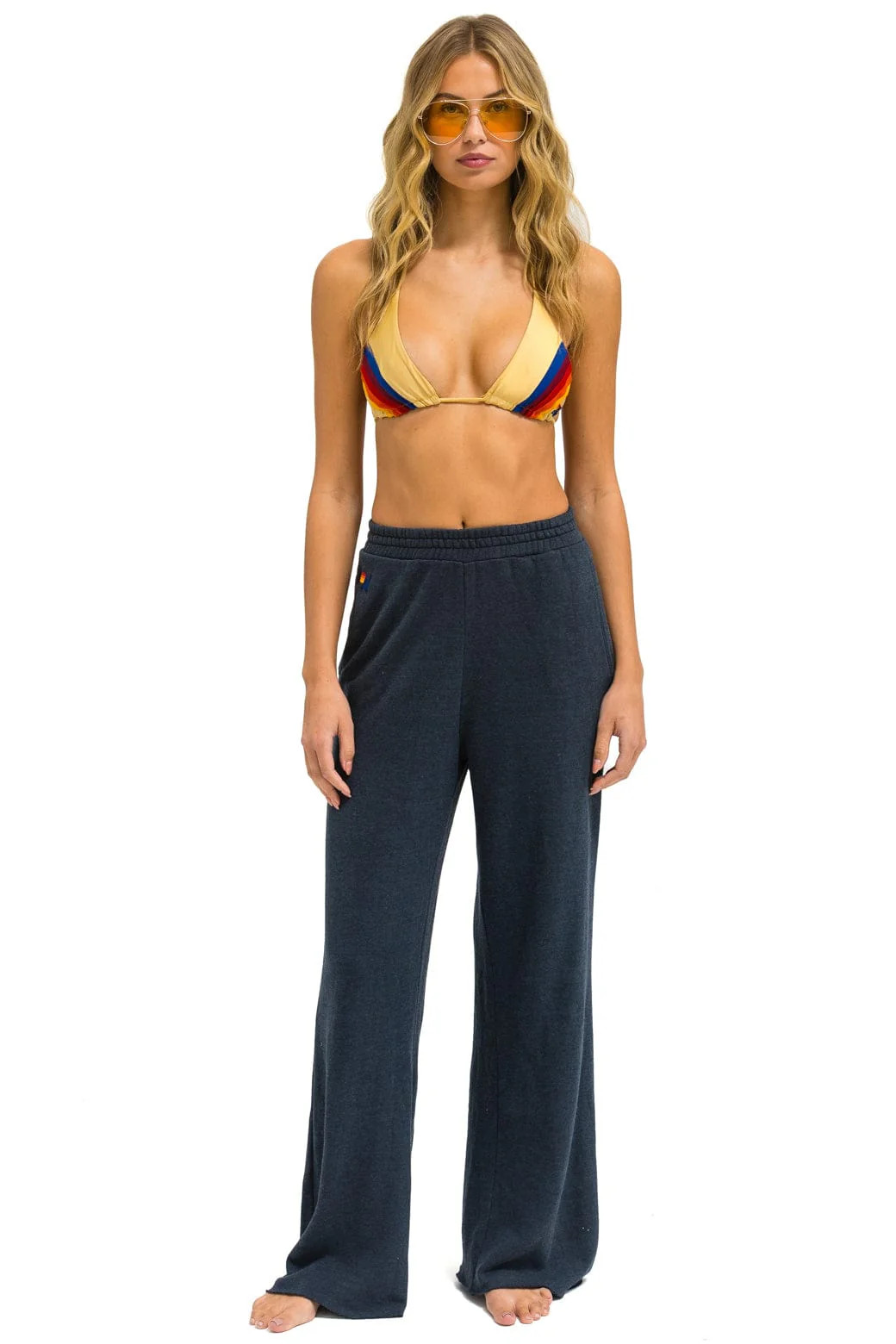 WIDE LEG POCKET SWEATPANTS - CHARCOAL | Aviator Nation