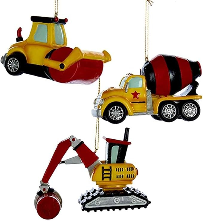 Kurt Adler CONSTRUCTION VEHICLE ORNAMENT 3A | Amazon (US)