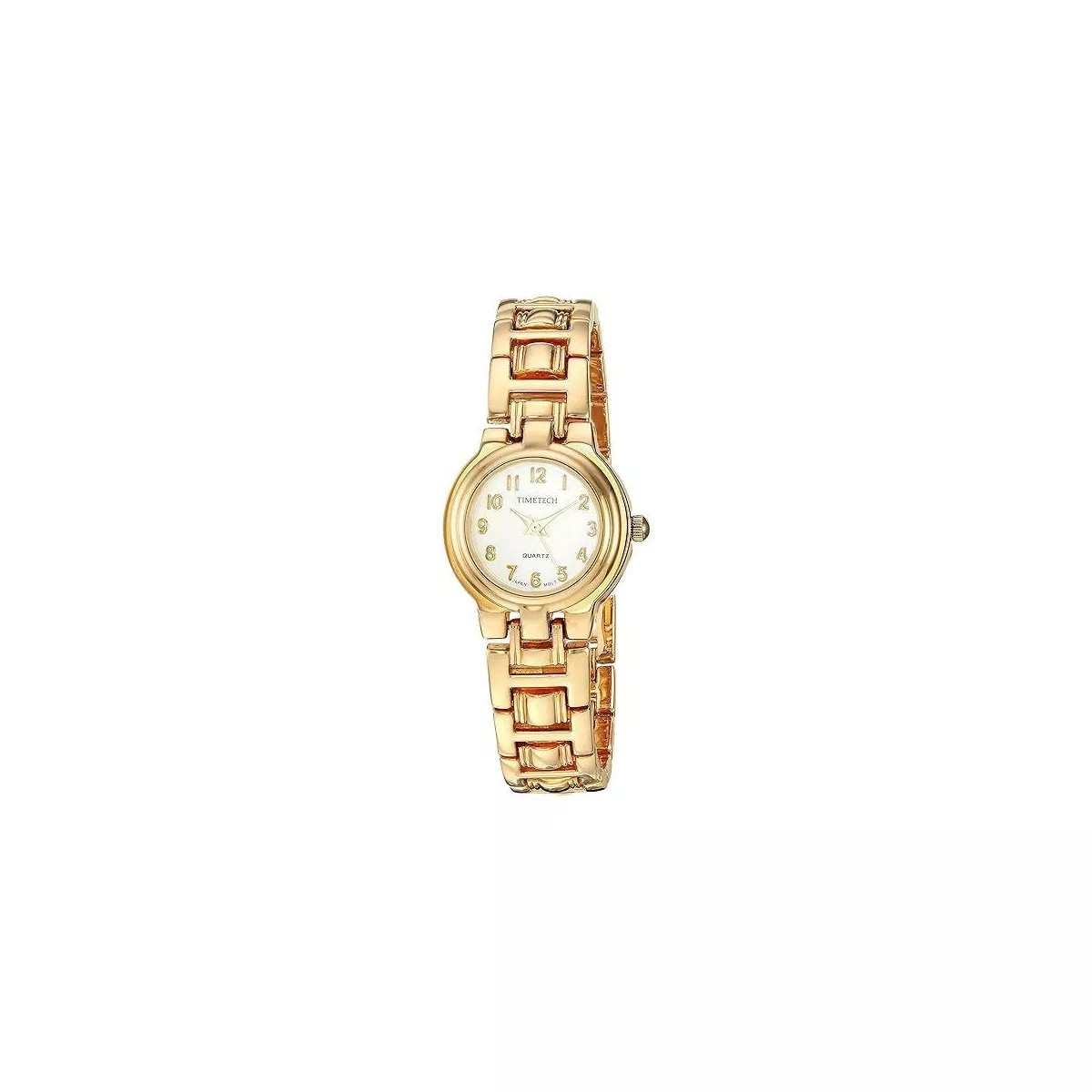 TIMETECH Women's Gold Plated Panther Link Bracelet Dress Watch with White Dial | Target