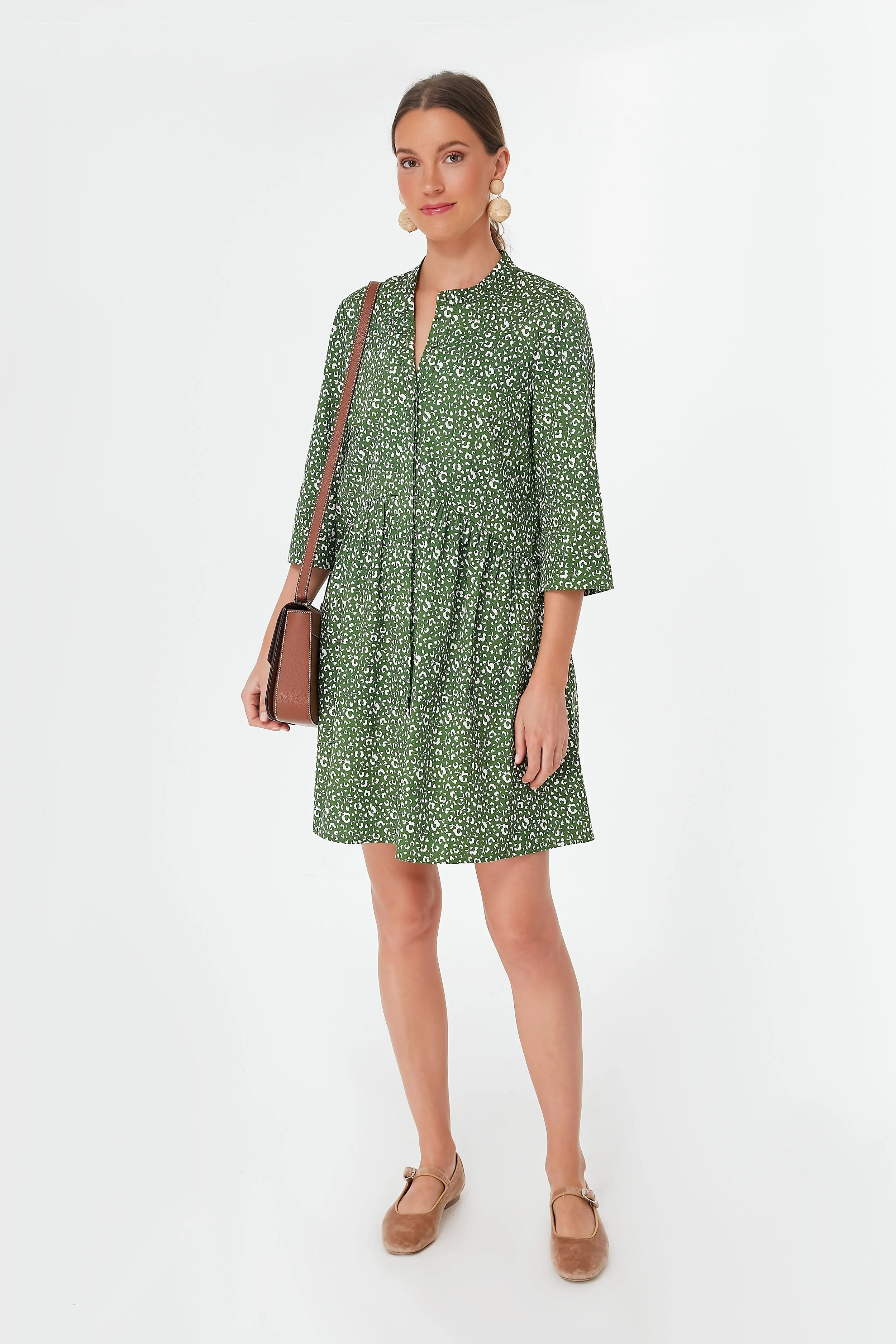 Cheetah Floral Royal Shirt Dress | Tuckernuck (US)