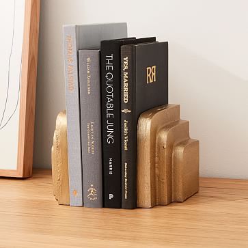 Metal Stepped Bookends (Set of 2) | West Elm (US)