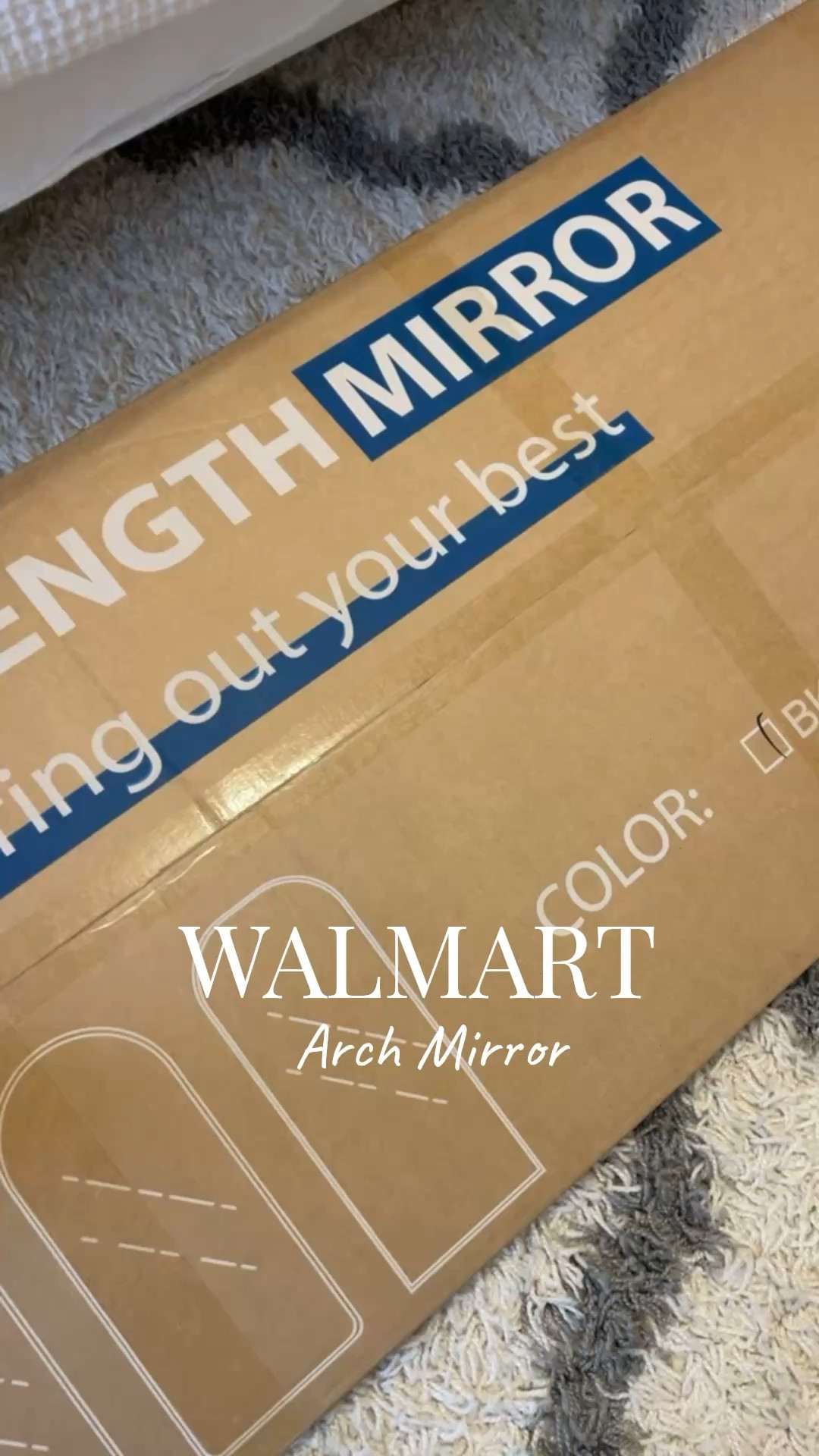 Walmart full length arch mirror, lightweight and ready to use straight out of the box with the built in stand! Beautiful & clear reflective surface, no distortion. Highly recommend. #walmarthome 

#LTKHome