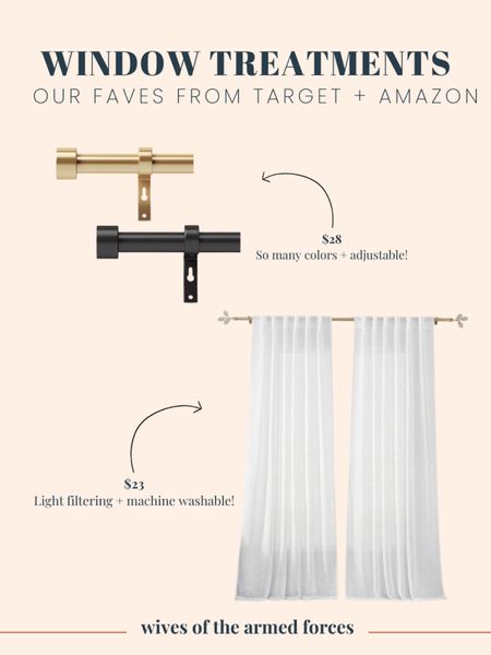 Your window treatments don't have to be expensive to look expensive!! 

BONUS: these are versatile enough (adjustable rod length + neutral color) to easily move with your military family!

#LTKhome #LTKfamily