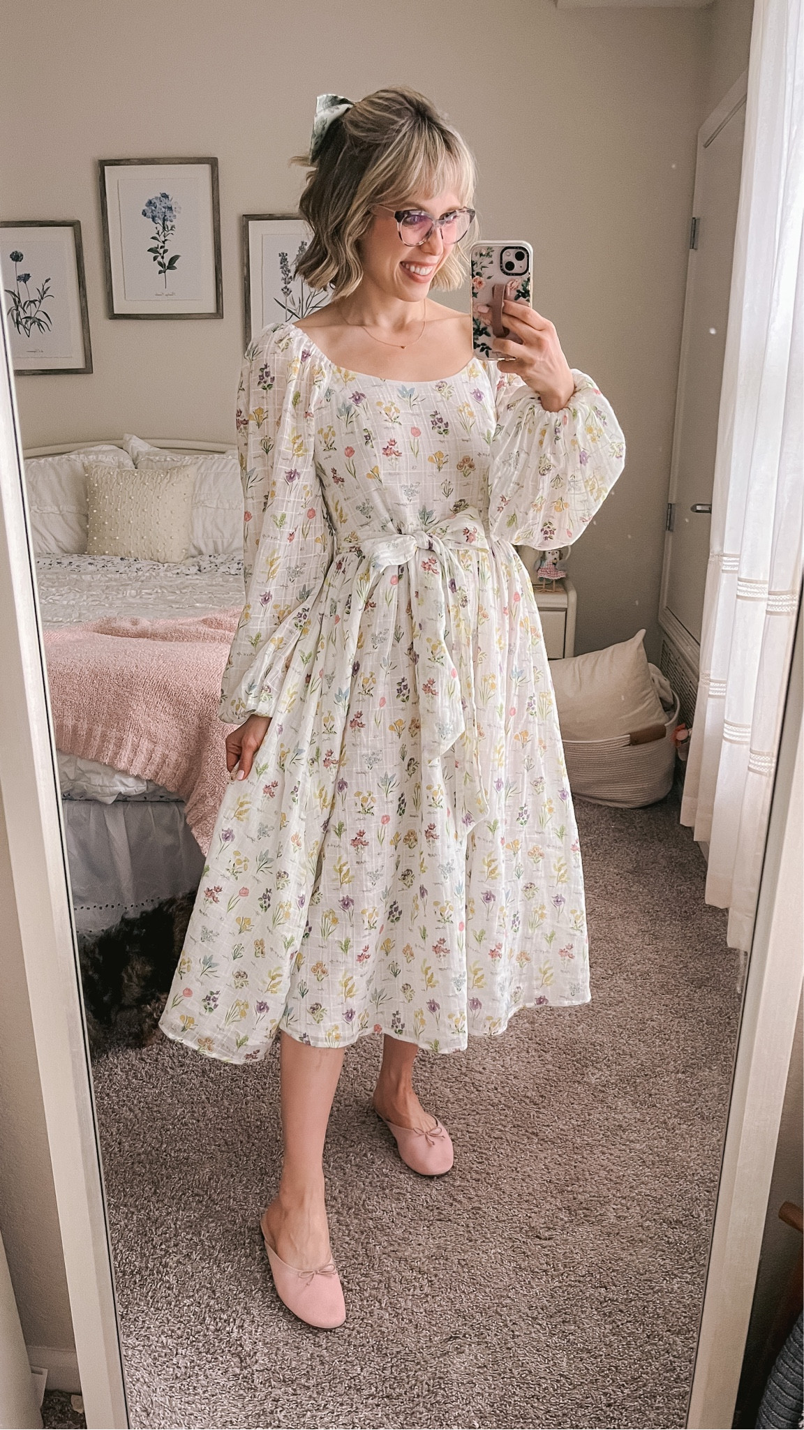 Spring ootd, spring dress, floral dress, white dress, puff sleeve dress, bridal shower dress

#LTKSeasonal #LTKunder50 #LTKsalealert