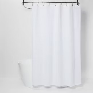 72"x72" Waffle Weave Shower Curtain White - Threshold™ | Target