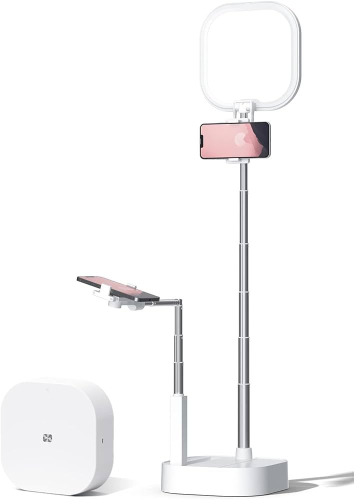 Viozon Extendable Selfie Stand,Height&Angle Adjustable,Overhead 360° Rotate,2 Phone Holders,Rech... | Amazon (US)