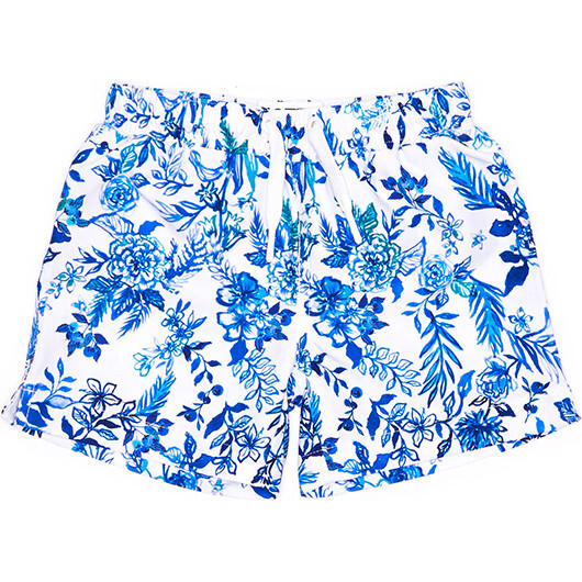 Mini Major Boys Swim Trunk, Blueberry Fields | Maisonette