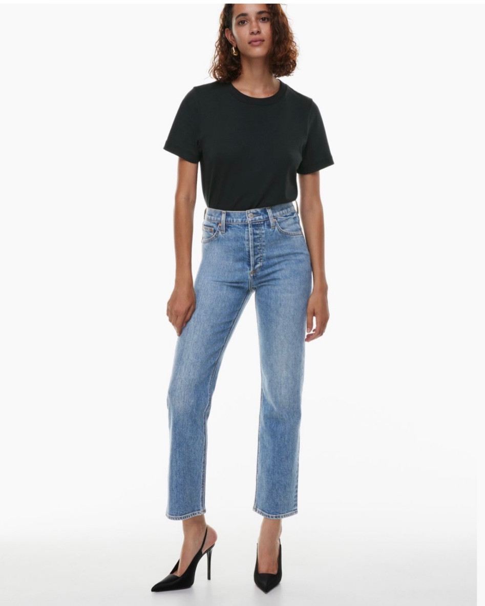 OBSESSED with this denim!! The fit is just *chefs kiss* 🙌🏻 

#denim #capsule #capsulewardrobe 

#LTKworkwear #LTKstyletip