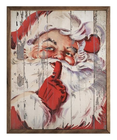 Rustic Vintage Santa Wall Art | Zulily