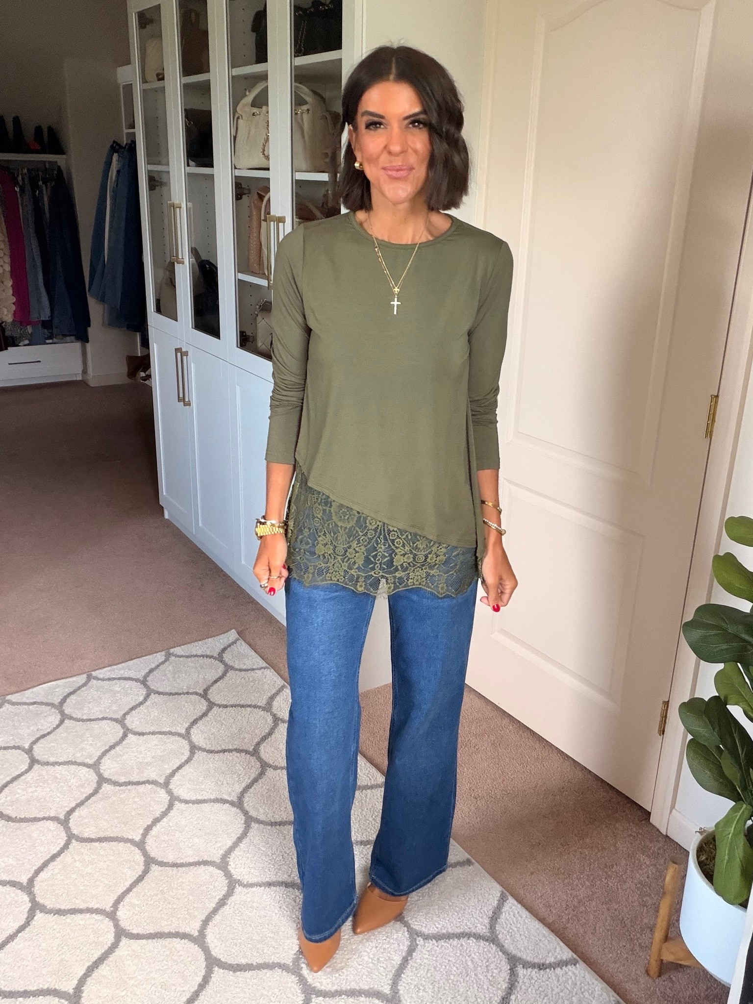 Size small in top and xs in jeans

#LTKmomlife #LTKgrwm #LTKdayinmylife