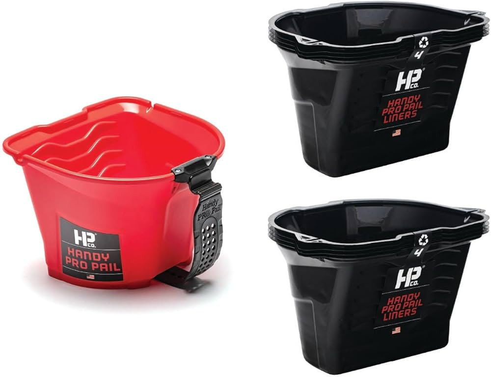 9 pc Handy Pro Pail Paint Bucket & Liner Combo | Amazon (US)