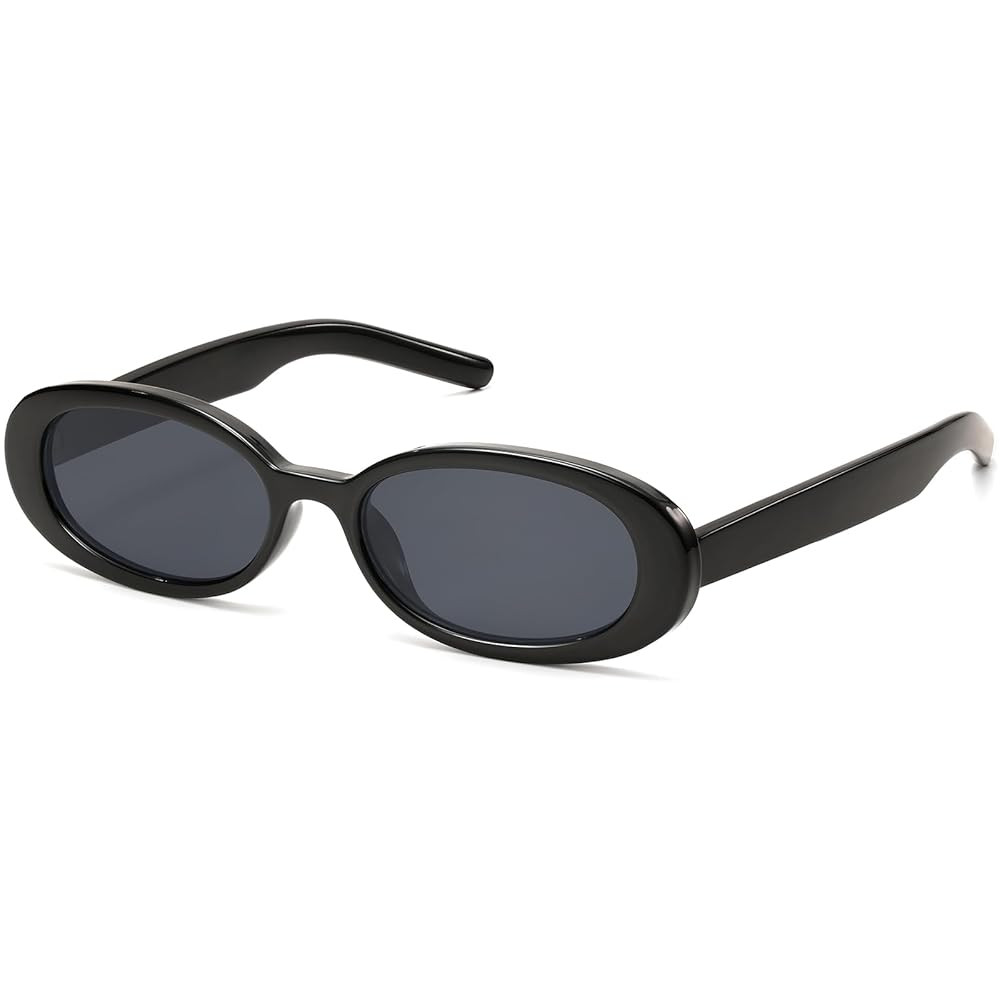 LIKSMU Oval Sunglasses for Women Men Vintage Retro Small 90s Style Trendy Sun Glasses | Amazon (US)