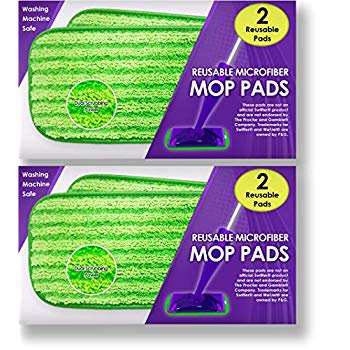 Reusable Mop Pads Fit Swiffer WetJet - Washable Microfiber Mop Pad Refills by Turbo - 12 Inch Floor  | Walmart (US)