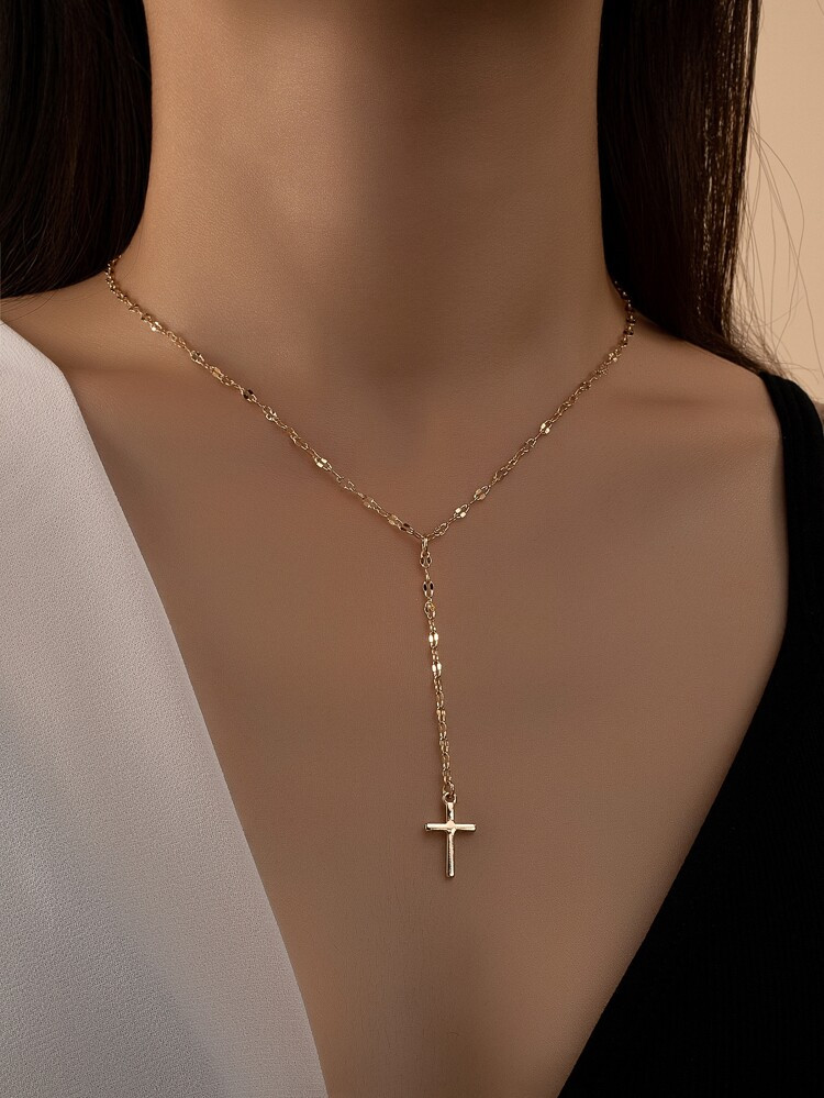 1pc Cross Charm Y Lariat Necklace Copper Jewelry
       
              
              $1.60      ... | SHEIN