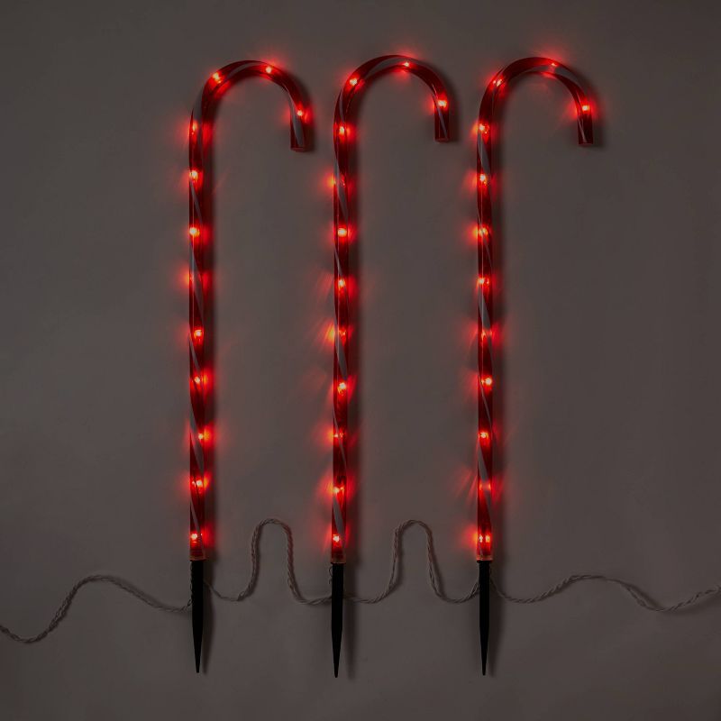 3ct/28in Candy Cane Christmas Path Lights - Wondershop™ | Target