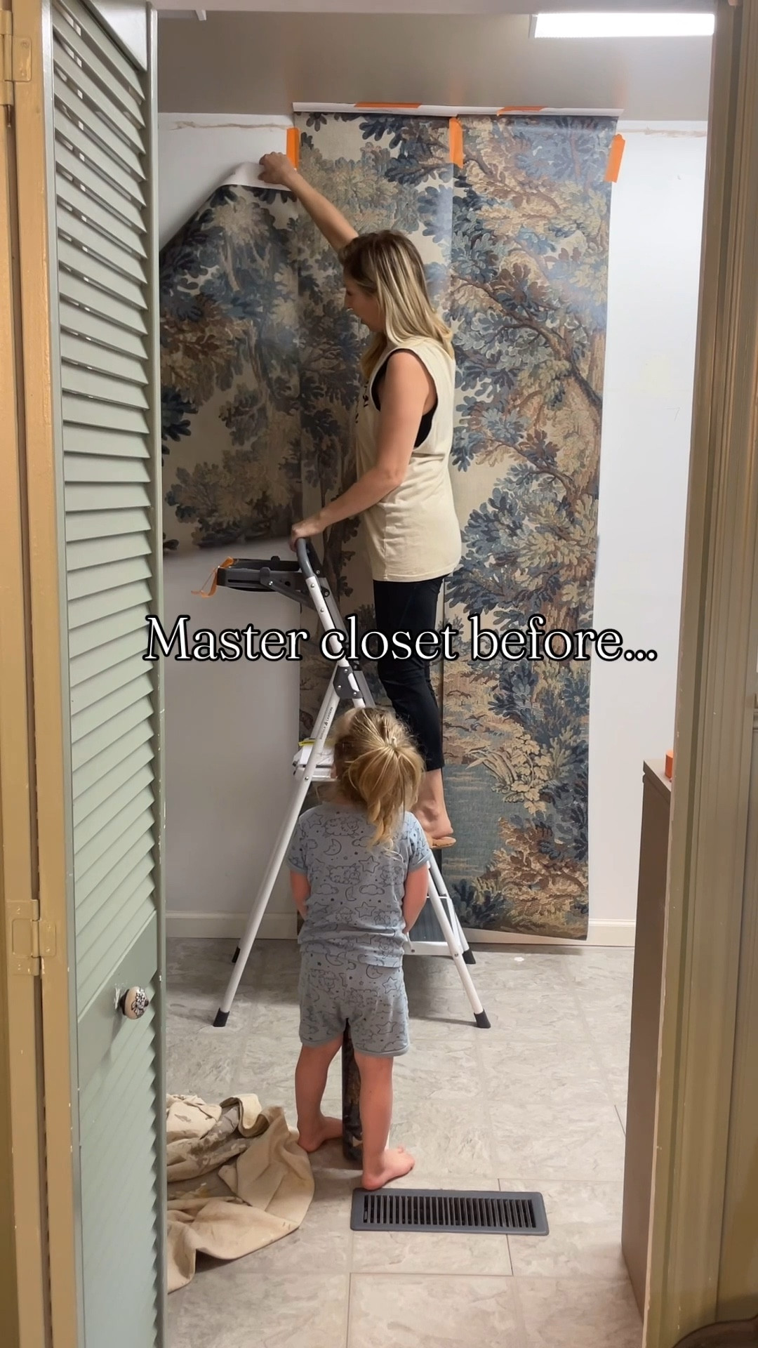 From master closet (or junk room) to woodland nursery escape
I couldn't be happier with
this project!
I designed the entire room around the wallpaper mural by @belartestudio called Tapestry Landscape in Teal.
Wallpaper, mural, vintage home style, wall art, baby nursery, master closet, closet nursery, tiny spaces, belarteSTUDIO, before and after, home decor, woodland nursery, dark and moody, cozy home, traditional home style, tapestry, diy, home improvement, legacy home, generational home, nursery design, southern living, third baby, home and design, affordable home, master closet

#LTKBaby #LTKmomlife #LTKHome