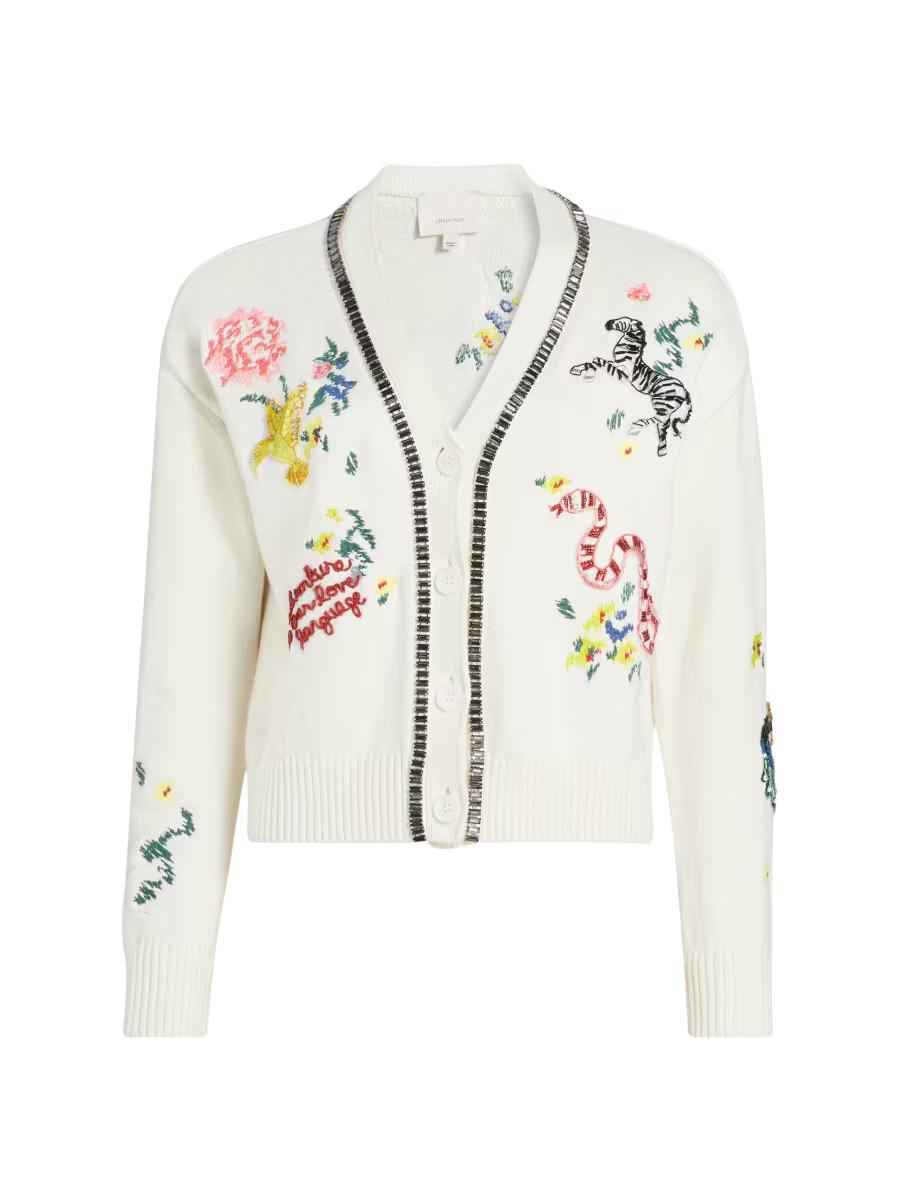 Patch Animal Nyla Cardigan | Saks Fifth Avenue