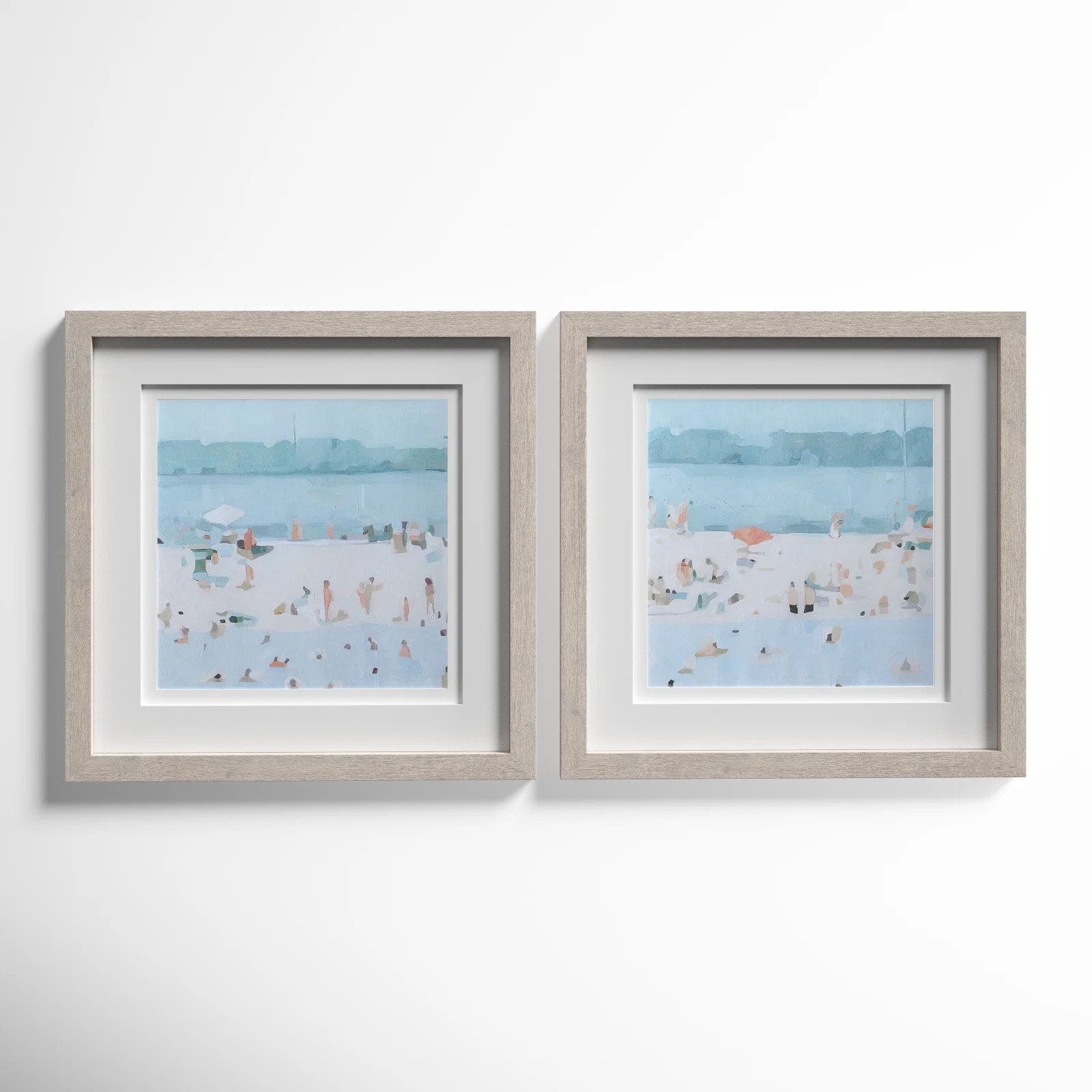 Birch Lane™ 'Sea Glass Sandbar' 2 Piece Framed Painting Set & Reviews | Wayfair | Wayfair North America