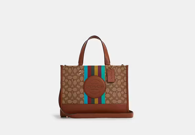 Dempsey Carryall In Signature Jacquard With Stripe And Coach Patch | Coach Outlet US