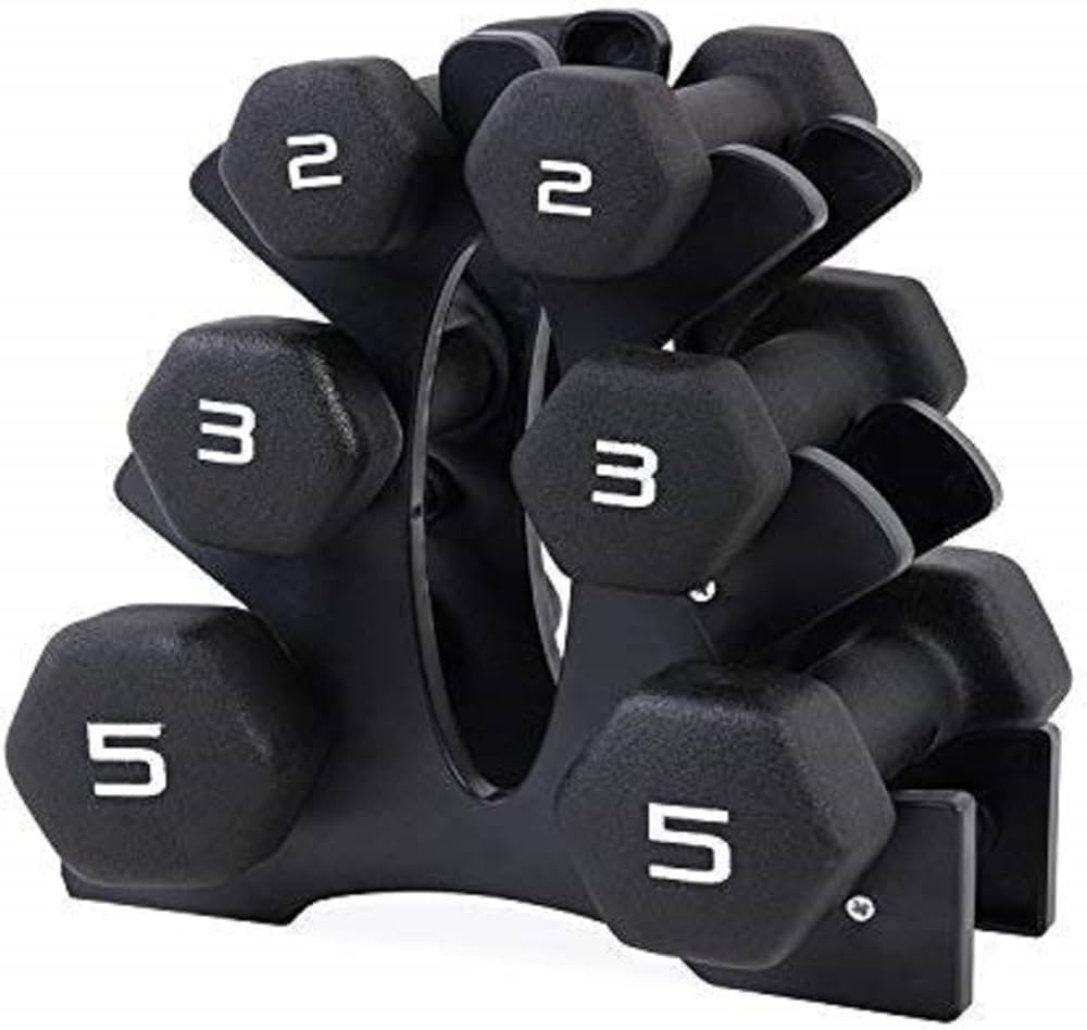 CAP Barbell 32 LB Set of Neoprene Dumbbells with Rack | Amazon (US)