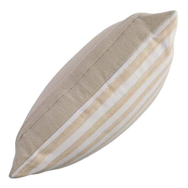 Hampton Sand Woven Stripe Square Outdoor Throw Pillow, 18" | At Home