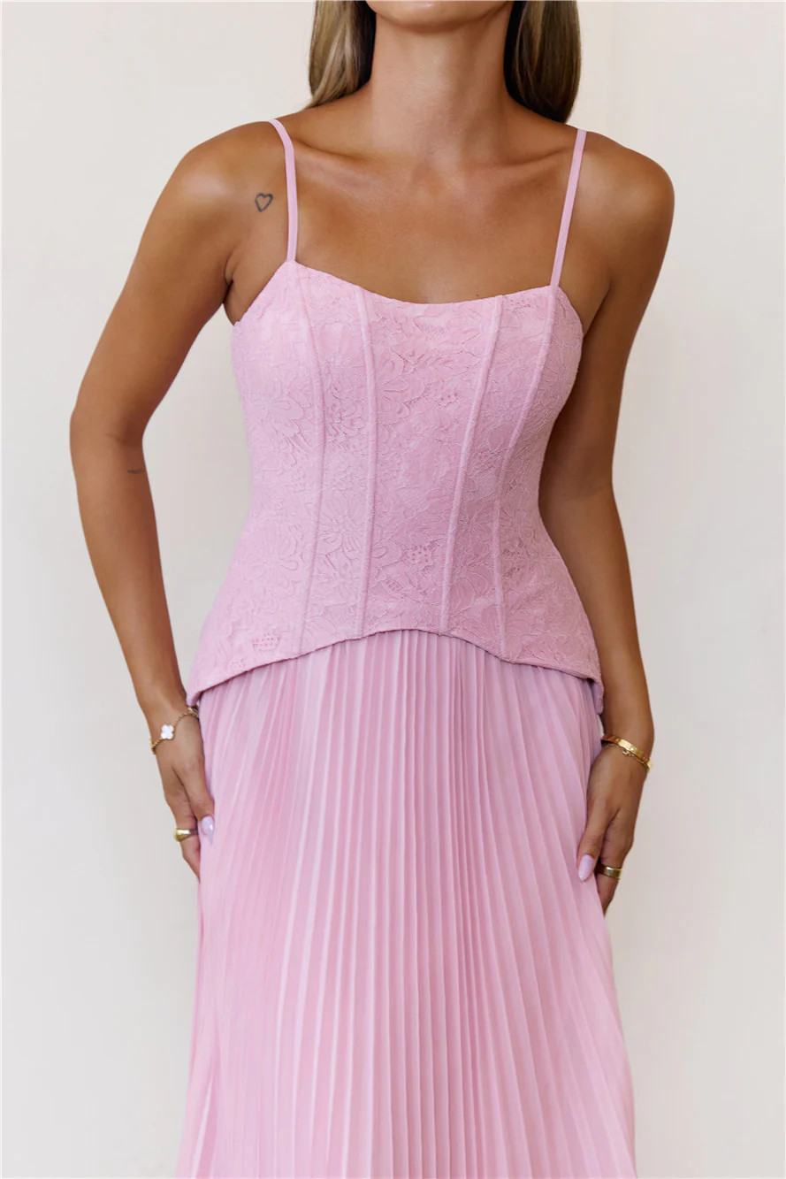 Refined Shine Maxi Dress Pink | Hello Molly (US)
