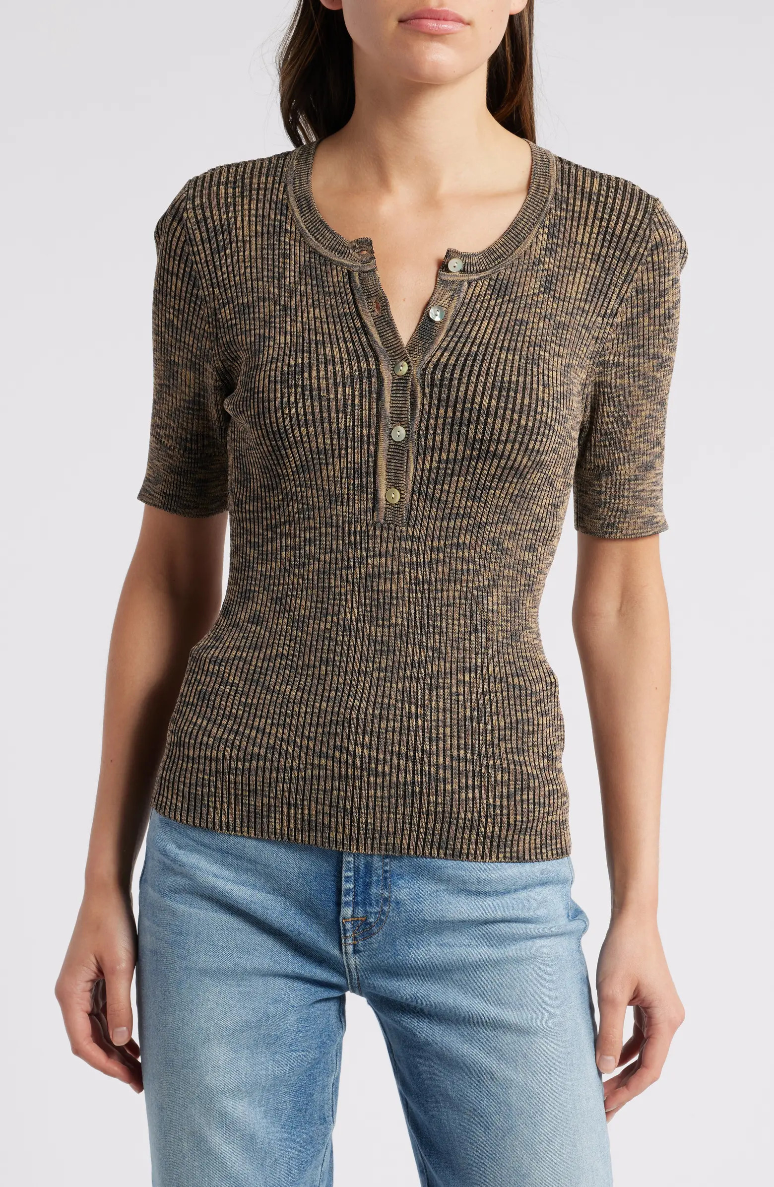 Toni Space Dye Henley Sweater | Nordstrom