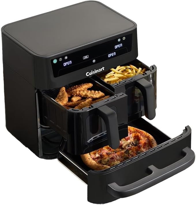 Cuisinart Tri Zone Air fryer et Four 13,6 L | Sans PFAS | 3 zones: 2x4,3 L+5 L | 9 fonction... | Amazon (FR)
