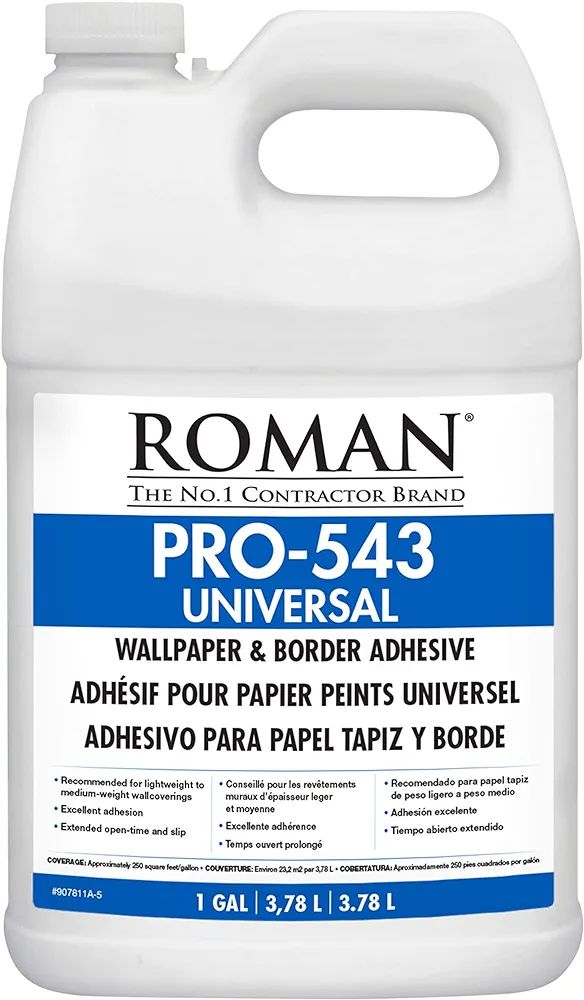 ROMAN’s PRO-543 Universal Border and Wallpaper Adhesive for Home Improvement, White, 1 Gallon (... | Amazon (US)