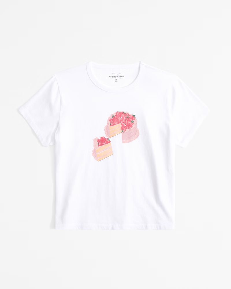 Short-Sleeve Cake Graphic Skimming Tee | Abercrombie & Fitch (US)