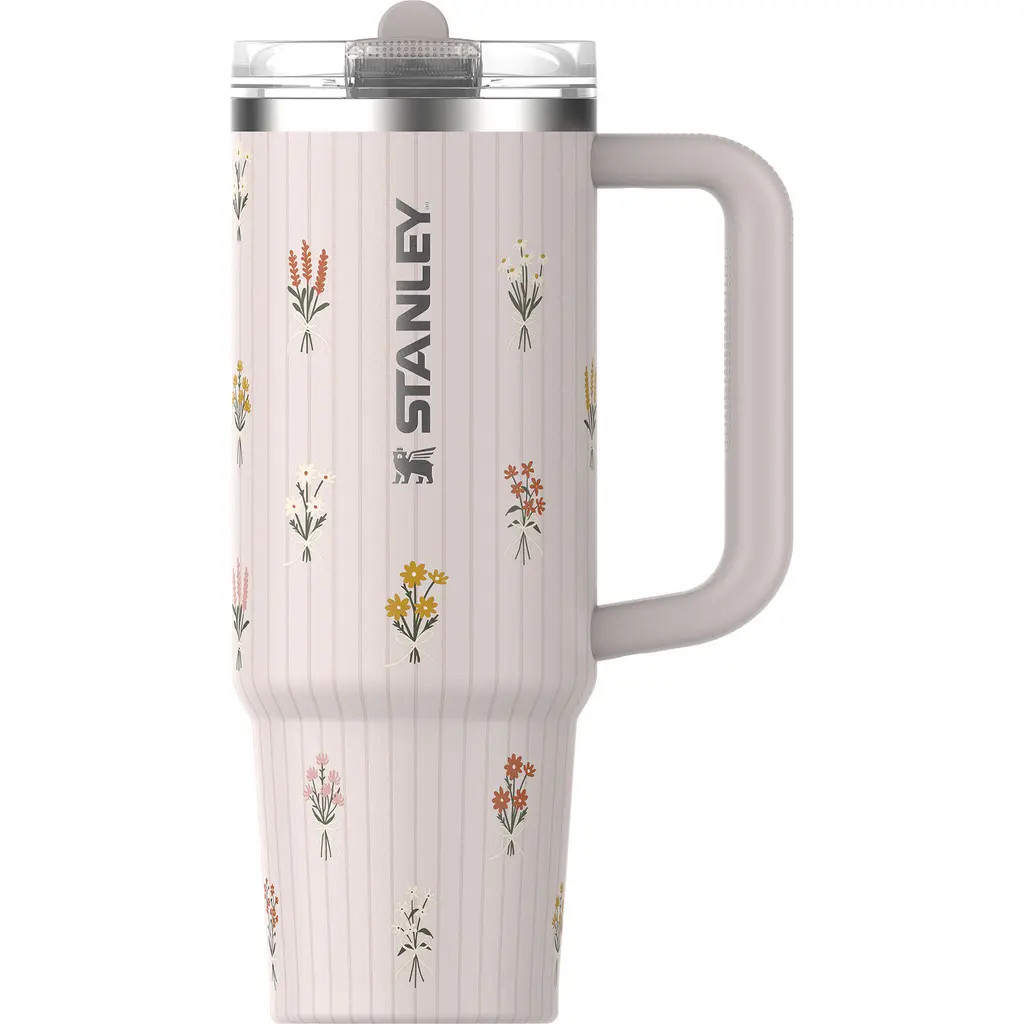 Stanley The Quencher ProTour Flip Straw 30-Ounce Tumbler in Rose Quartz Bouquets at Nordstrom | Nordstrom