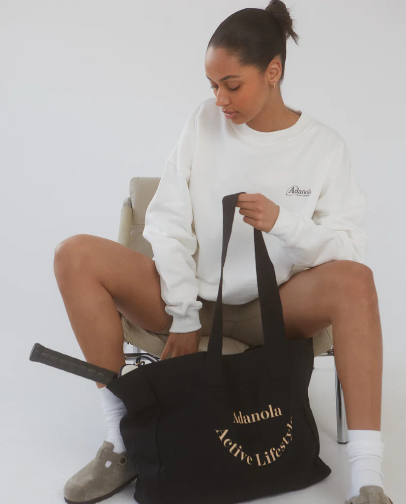 Active Lifestyle Tote Bag - Black/Nude | Adanola UK