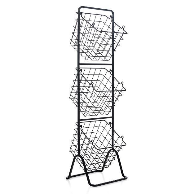 Costway 3-Tier Wire Fruit Basket Stand Kitchen Snack Vegetable Storage Organizer | Target