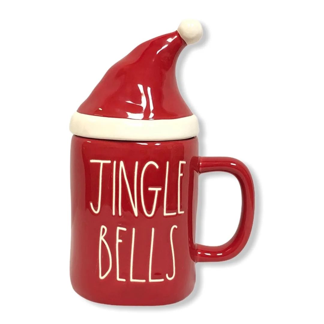 Rae Dunn JINGLE BELLS Mug Red Hat Christmas Gift Tea Mug | Walmart (US)