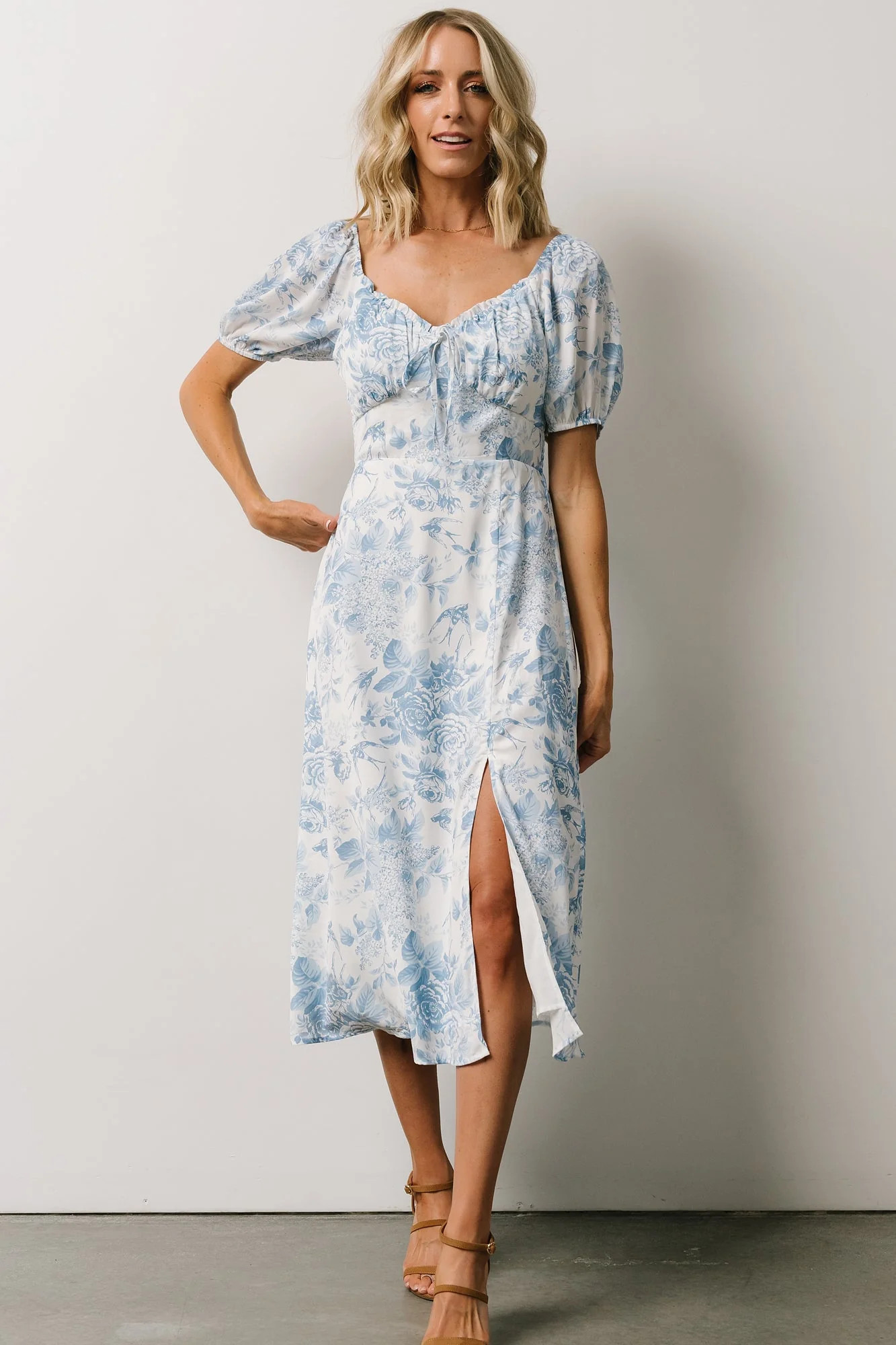 Cadence Midi Dress | Blue Floral | Baltic Born