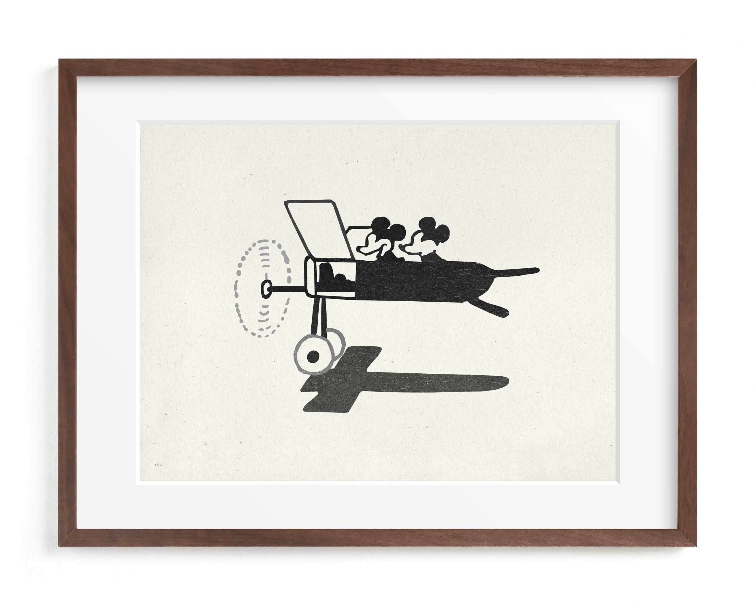 "Mickey and Minnie on the plane" - Limited Edition Art Print by Sumak Studio. | Minted