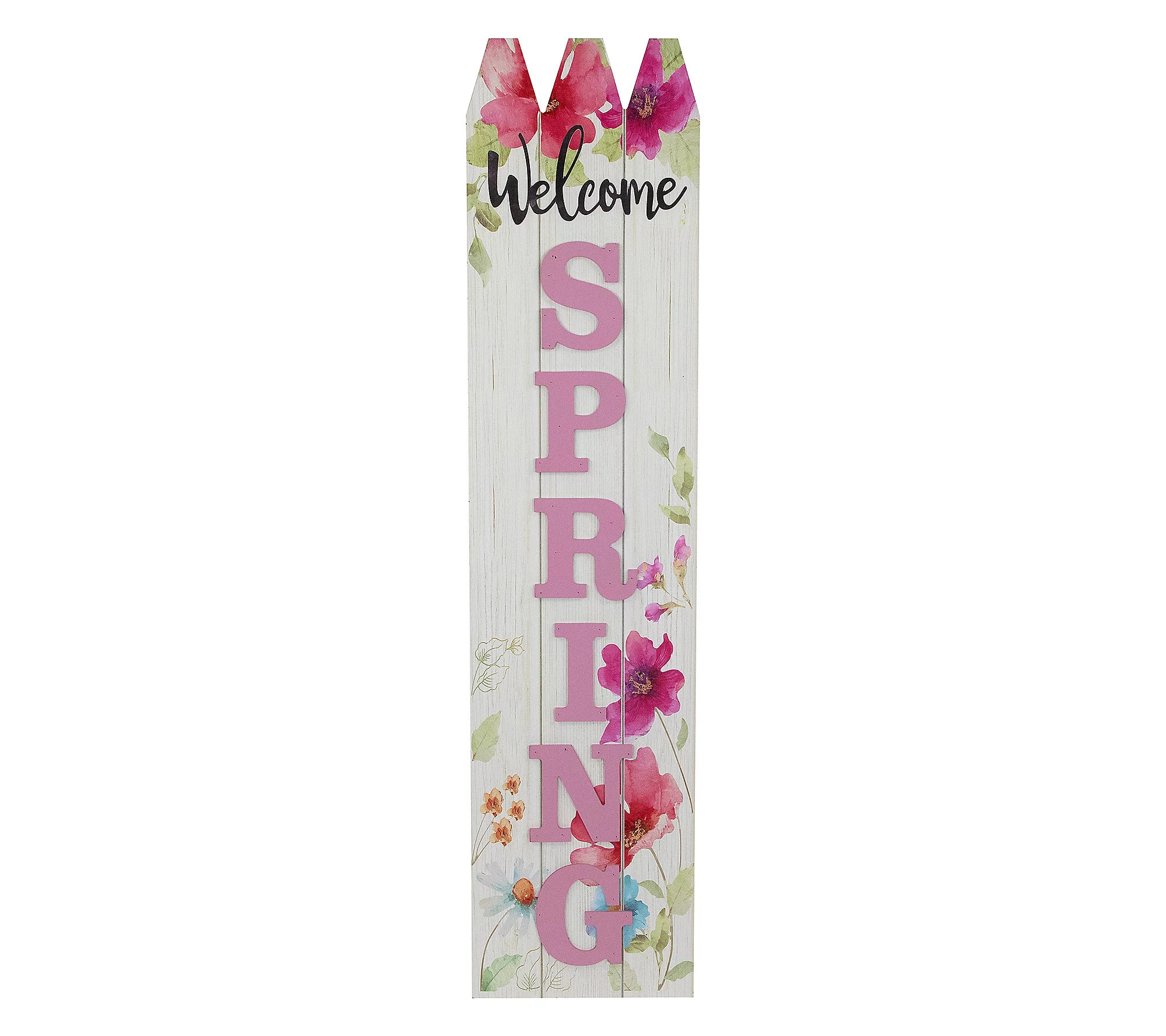 Northlight 40 Spring Floral Porch Board Sign Decoration | QVC