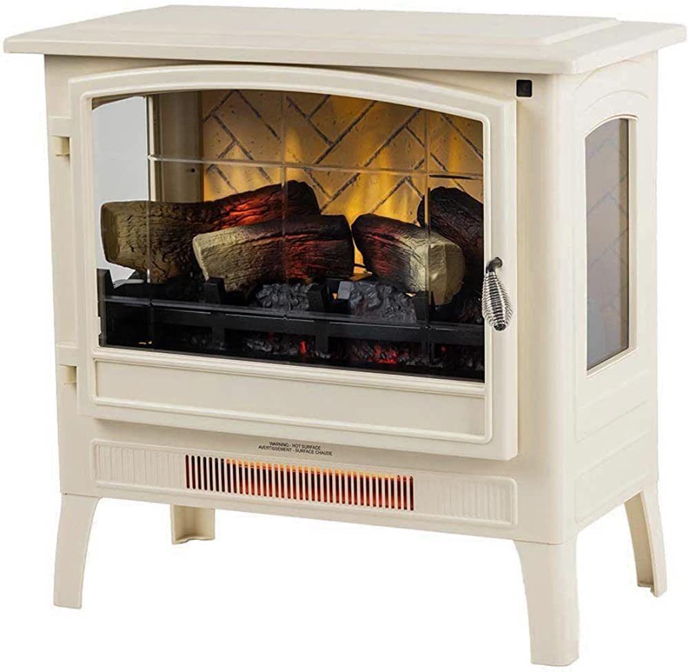 Country Living Infrared Freestanding Electric Fireplace Stove Heater in Cream | Provides Suppleme... | Amazon (US)