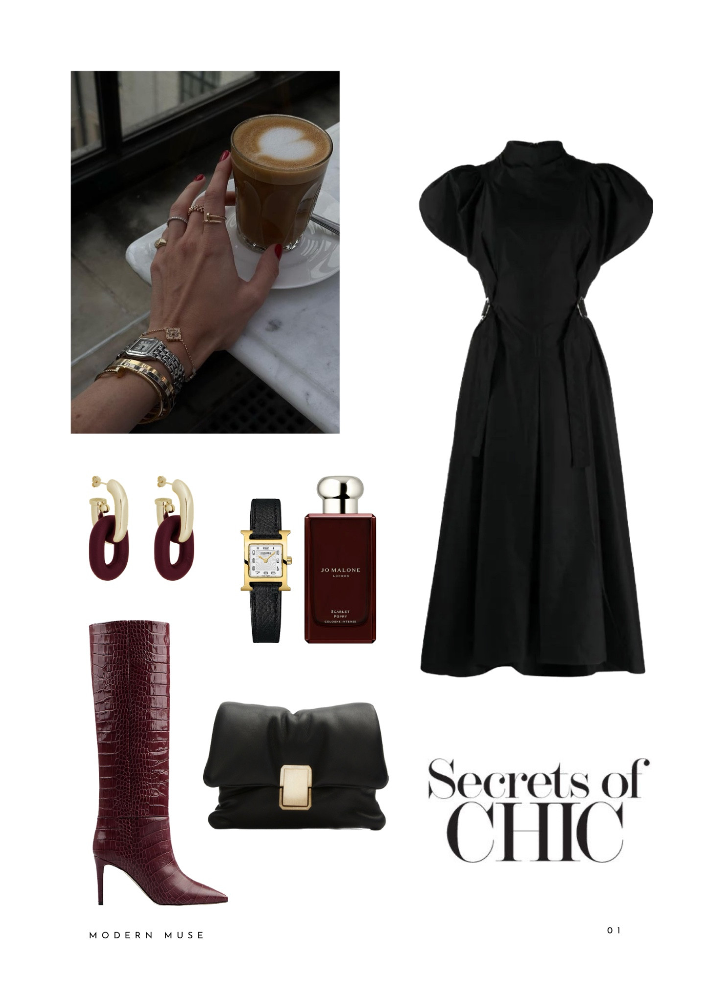 Classy black dress with a pop of red

#LTKstyletip